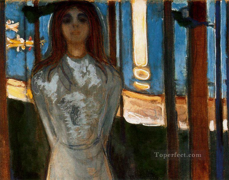 夏の夜の声 1896年 エドヴァルド・ムンク油絵